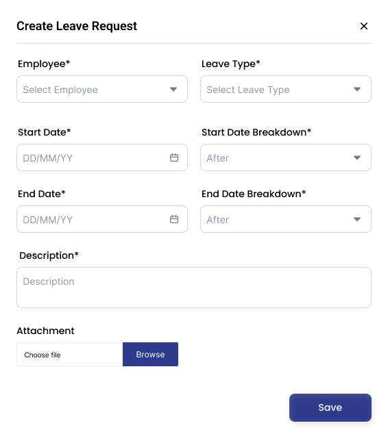 Leave Types preview