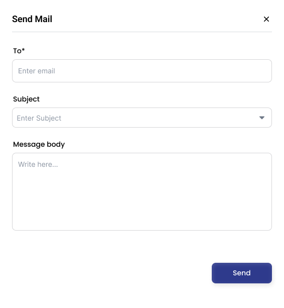 Email Communication UI Preview